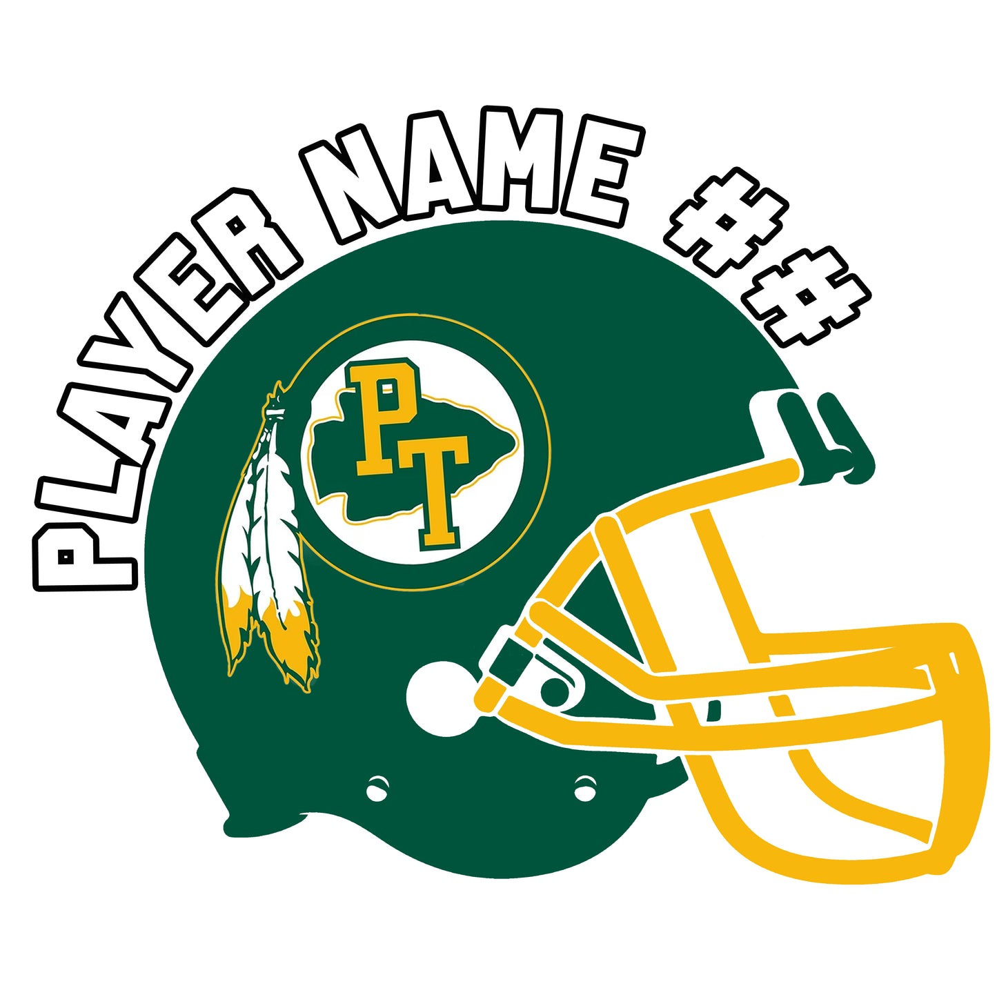 PTMAA Football Window Sticker