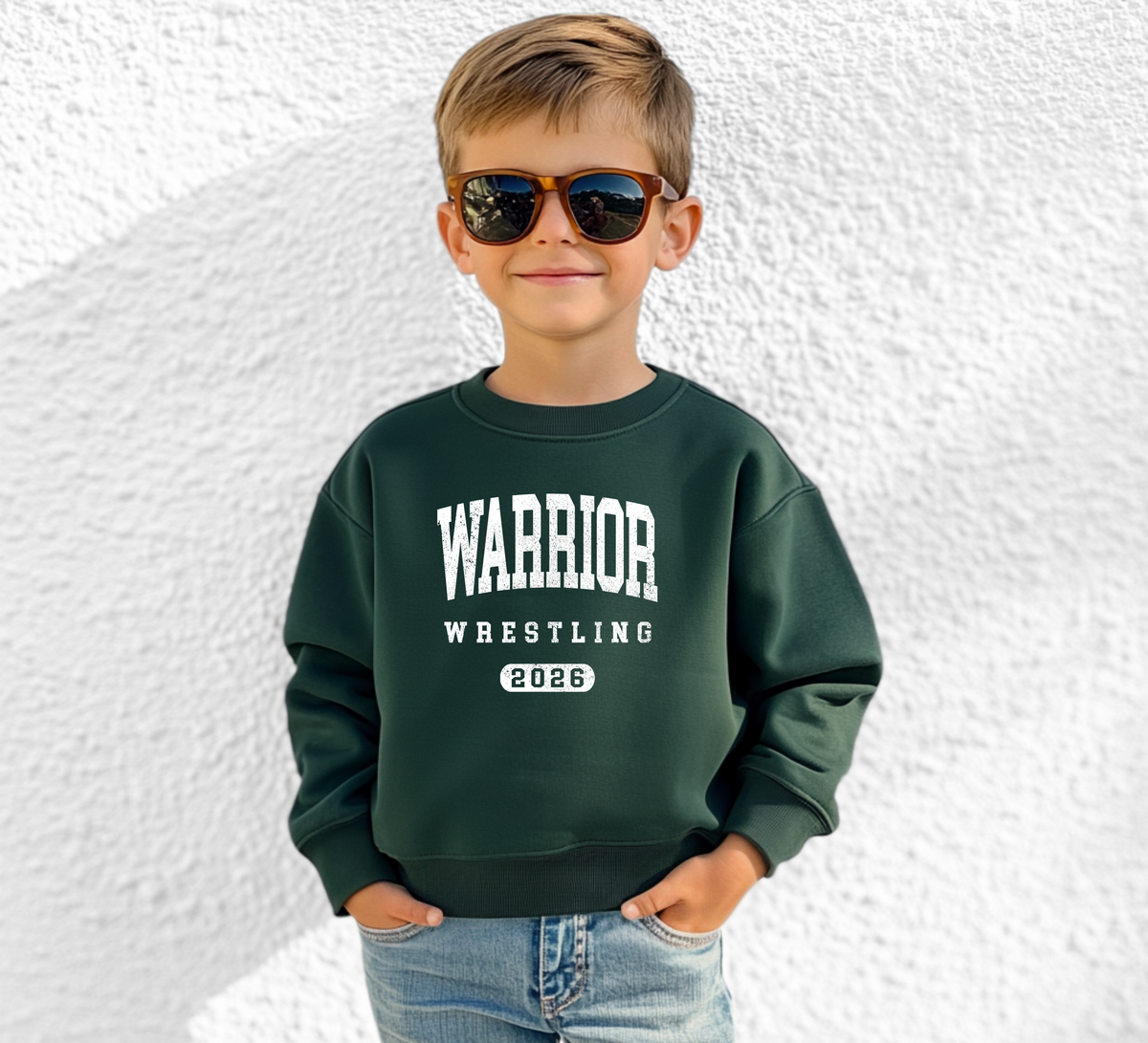 2026 Warrior Wrestling - Youth Crew Sweatshirt