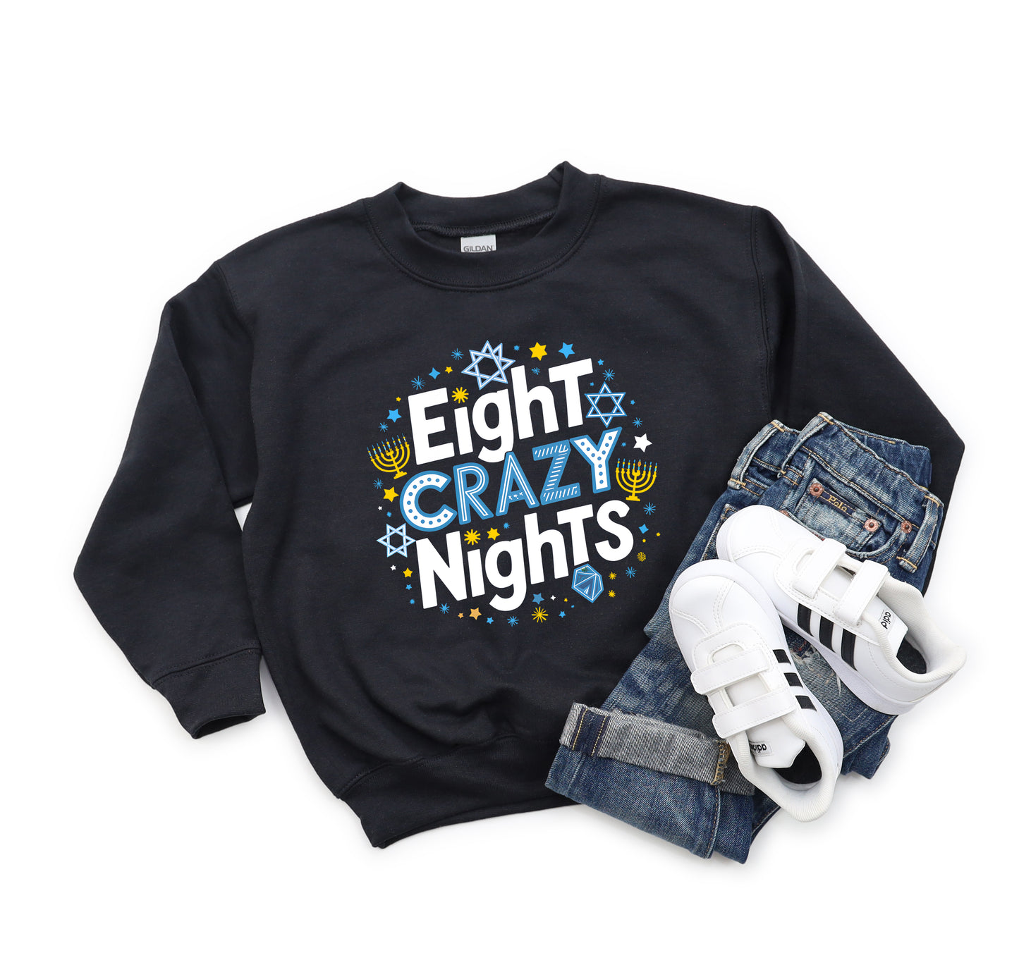 Eight Crazy Nights - Youth Crew Sweatshirt