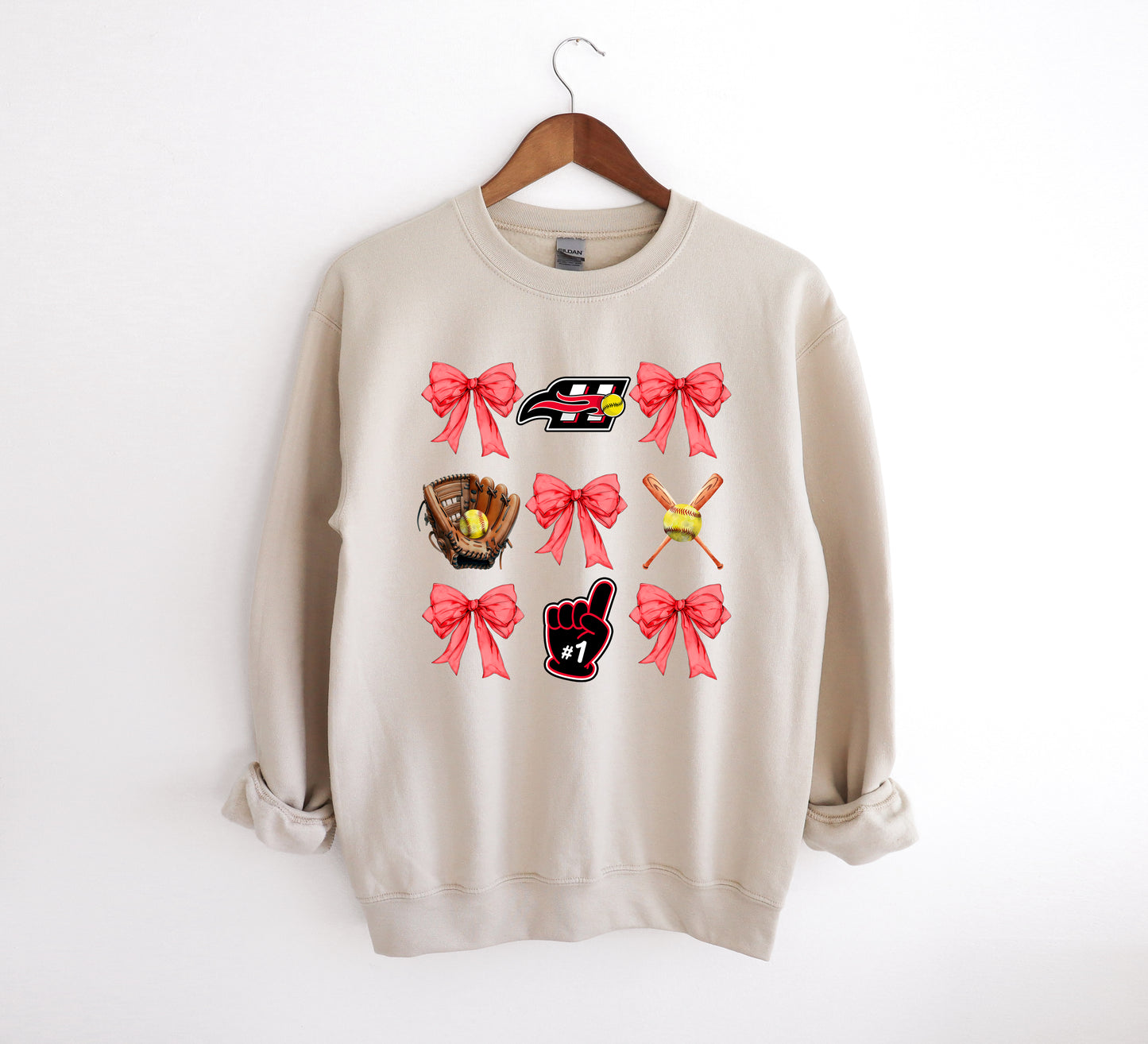 Heat Coquette Bows - Adult Crew Sweatshirt