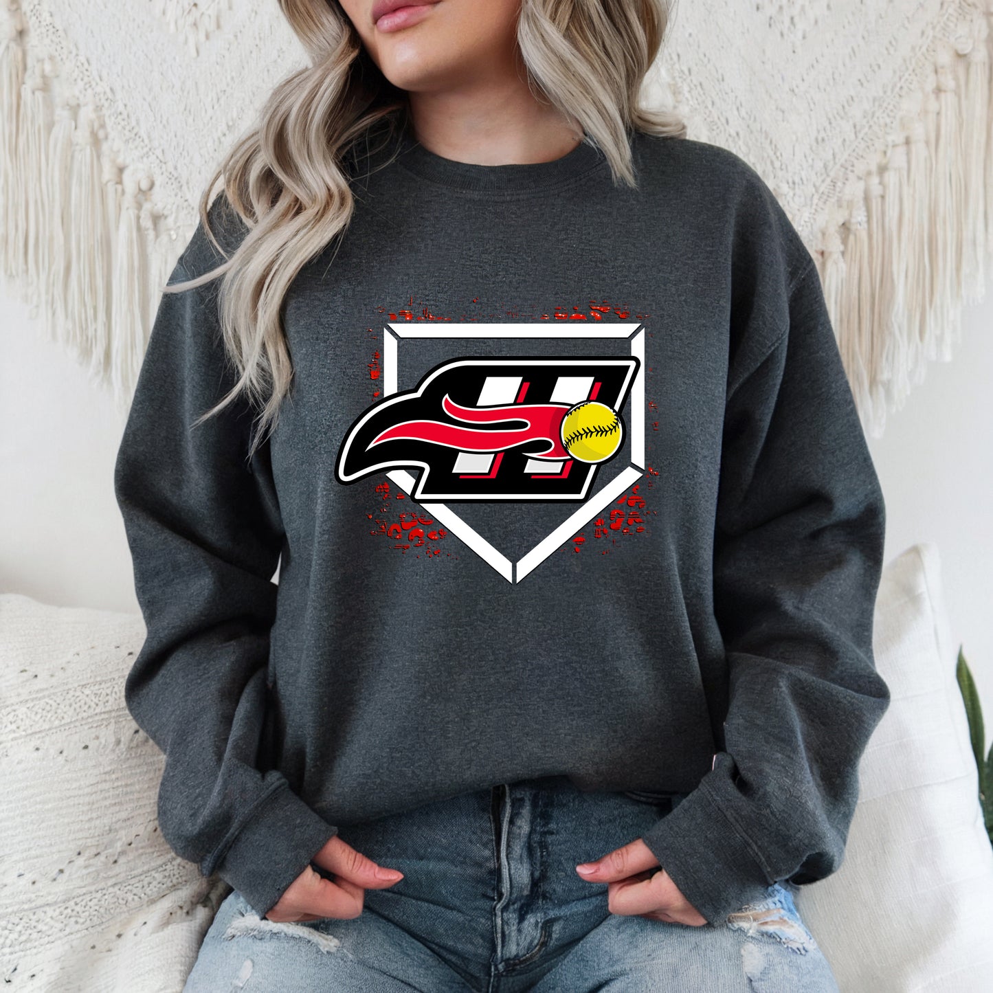 Heat Leopard Plate - Adult Crew Sweatshirt