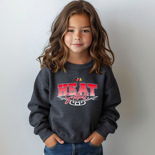 Heat Softball 1 - Youth Crew Sweatshirt