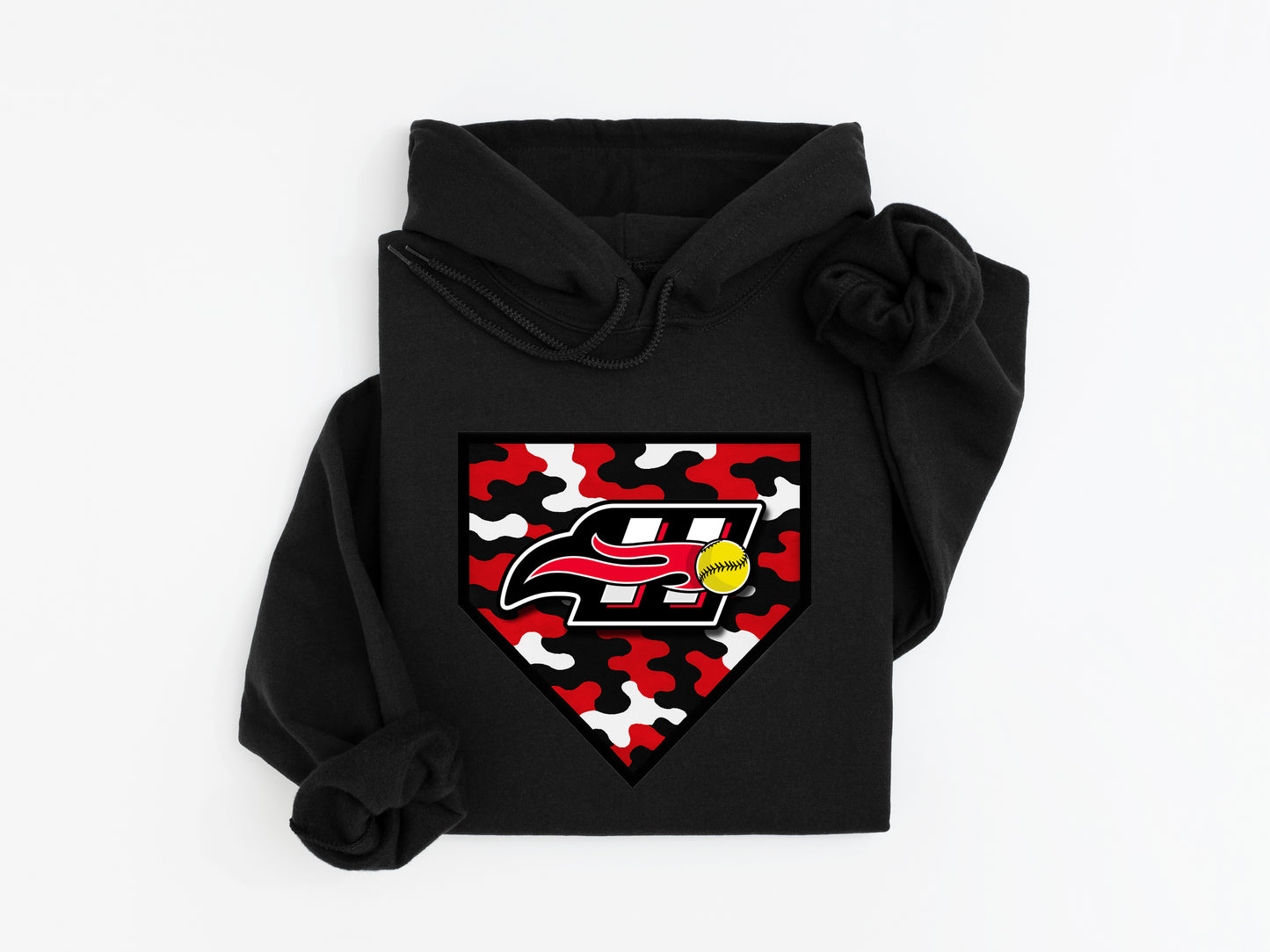 Heat Softball Camo Plate - Adult Hoodie