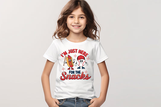 Just Here for the Snacks - Youth T-Shirt