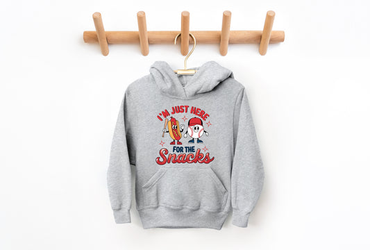 Just Here for the Snacks - Youth Hoodie