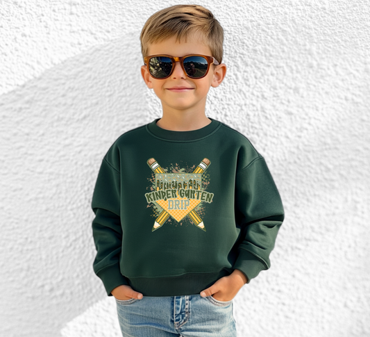Kindergarten Drip - Youth Crew Sweatshirt