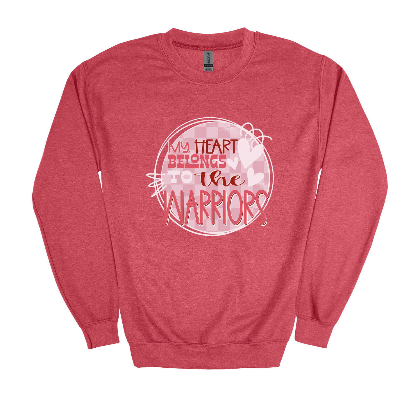 Heart Belongs to The Warriors - Adult Crew Sweatshirt