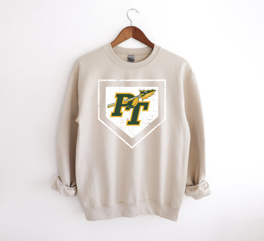 PT Baseball Plate - Adult Crew Sweatshirt