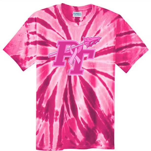 PT Breast Cancer Ribbon Tie-Dye T-Shirt - Youth & Adult