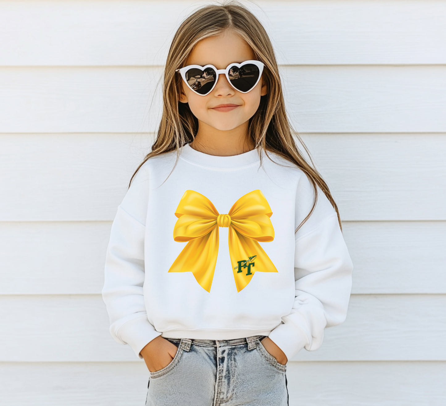 PT Coquette Bow - Youth Crew Sweatshirt