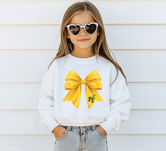 PT Coquette Bow - Youth Crew Sweatshirt