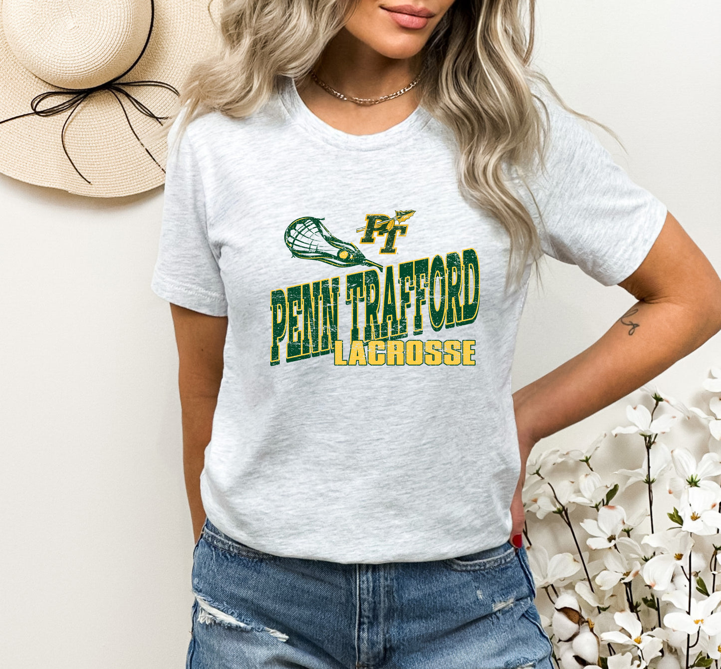 PT Lacrosse Distressed - Adult Unisex T-Shirt