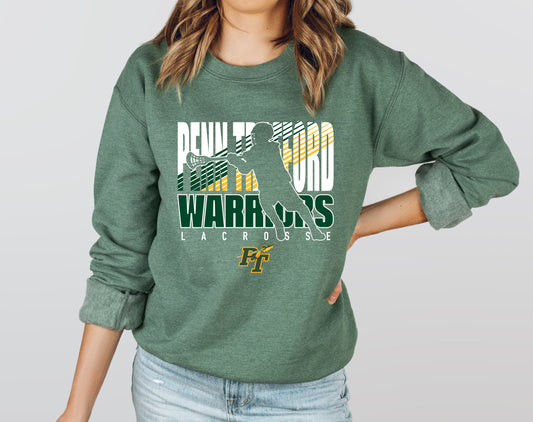 PT Lacrosse Silhouette - Adult Crew Sweatshirt