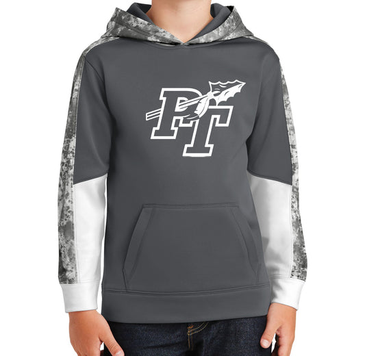 PT Smoke Gray Camo - Youth Sport-Tek Hoodie