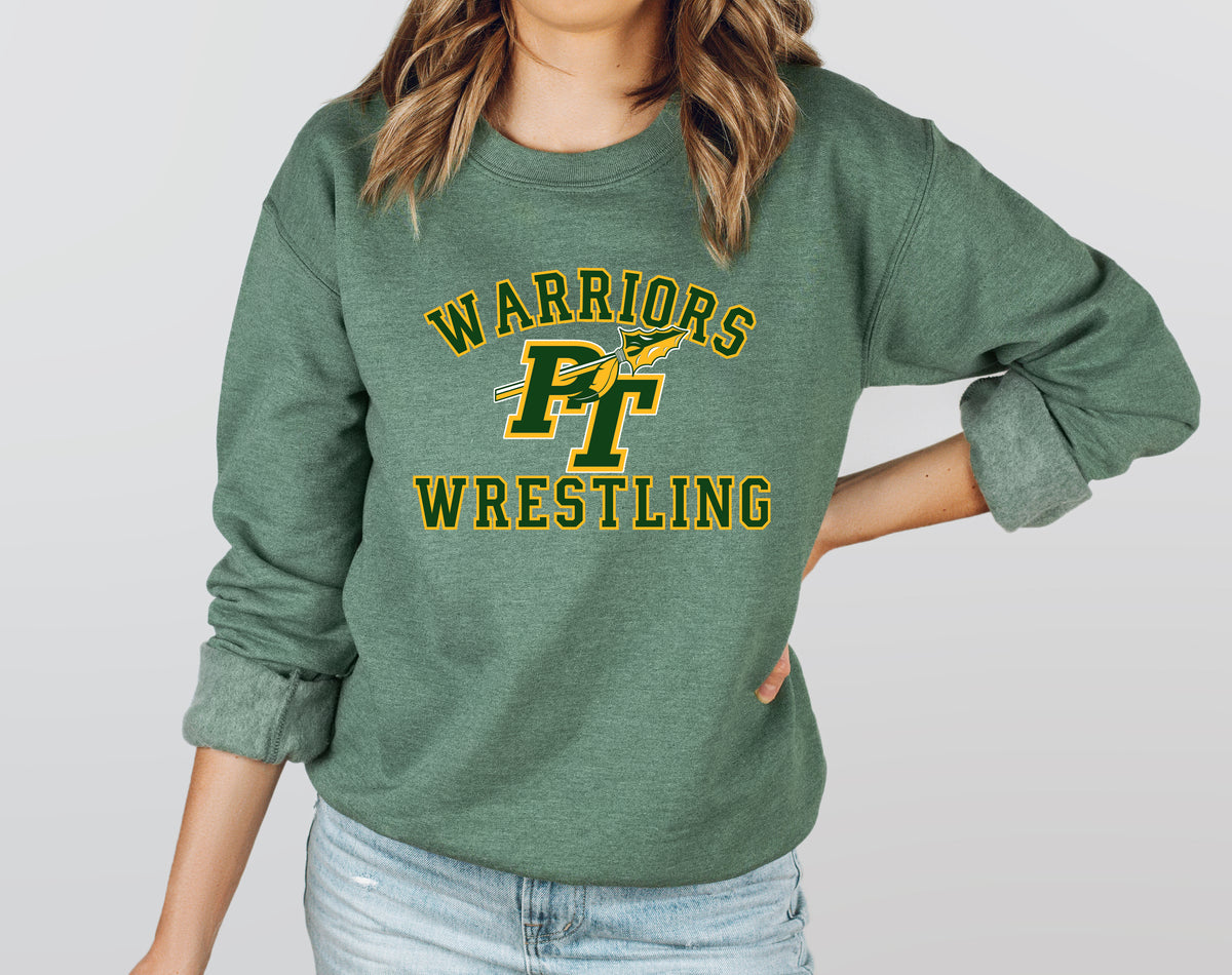 PT Warriors Wrestling 3 - Adult Crew Sweatshirt
