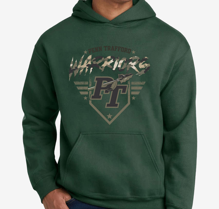Penn Trafford Warriors Camo - Adult Hoodie