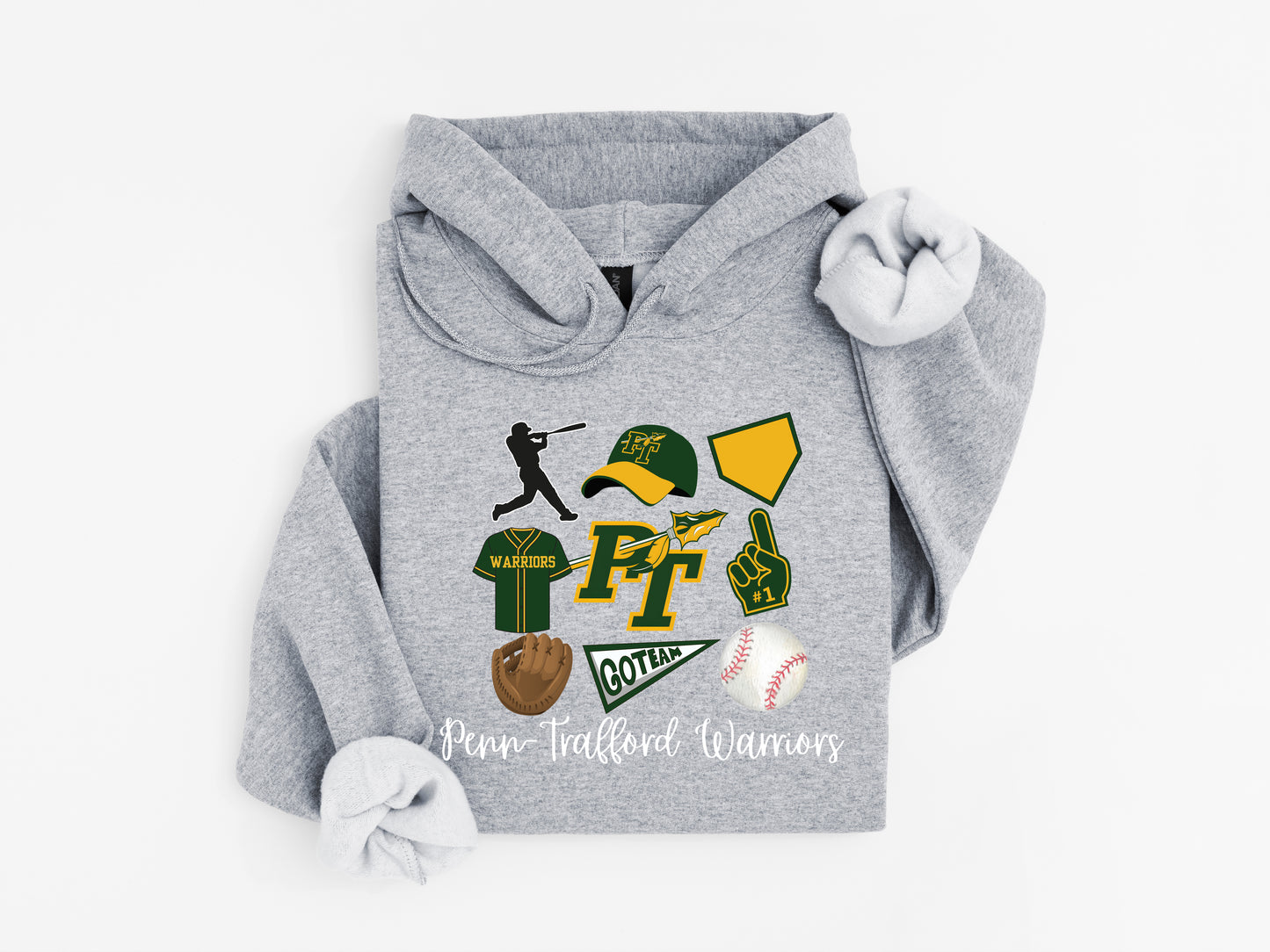 Penn Trafford Warriors Baseball 4 - Adult Hoodie