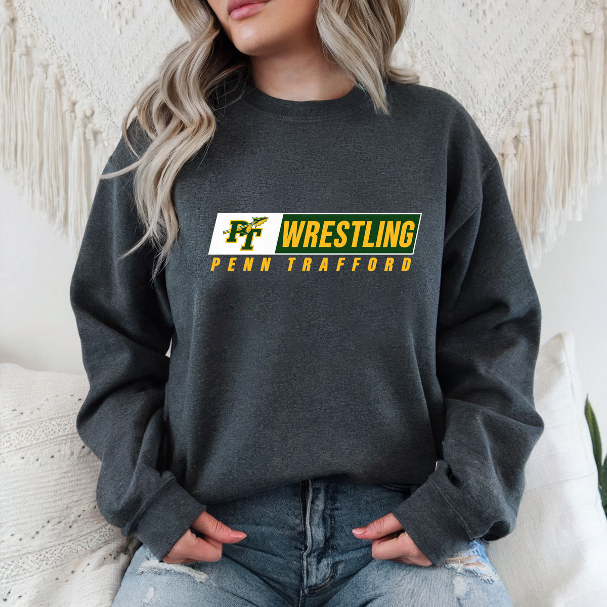Penn Trafford Wrestling 2 - Adult Crew Sweatshirt