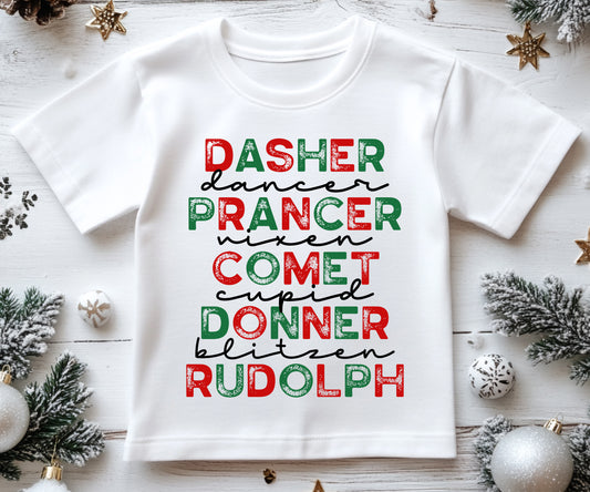 Reindeer Names - Toddler T-shirt