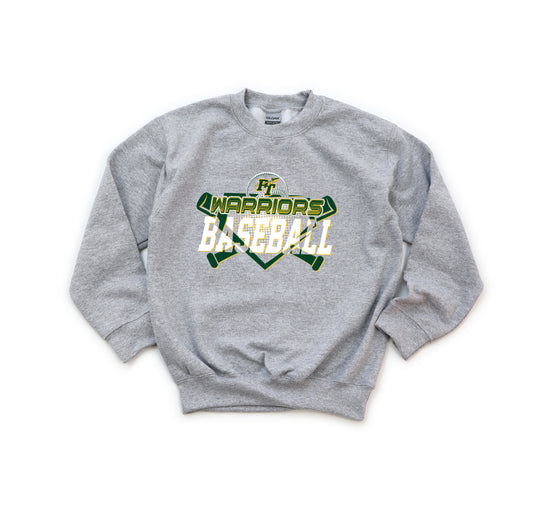 Warriors Baseball - Youth Crew Sweatshirt