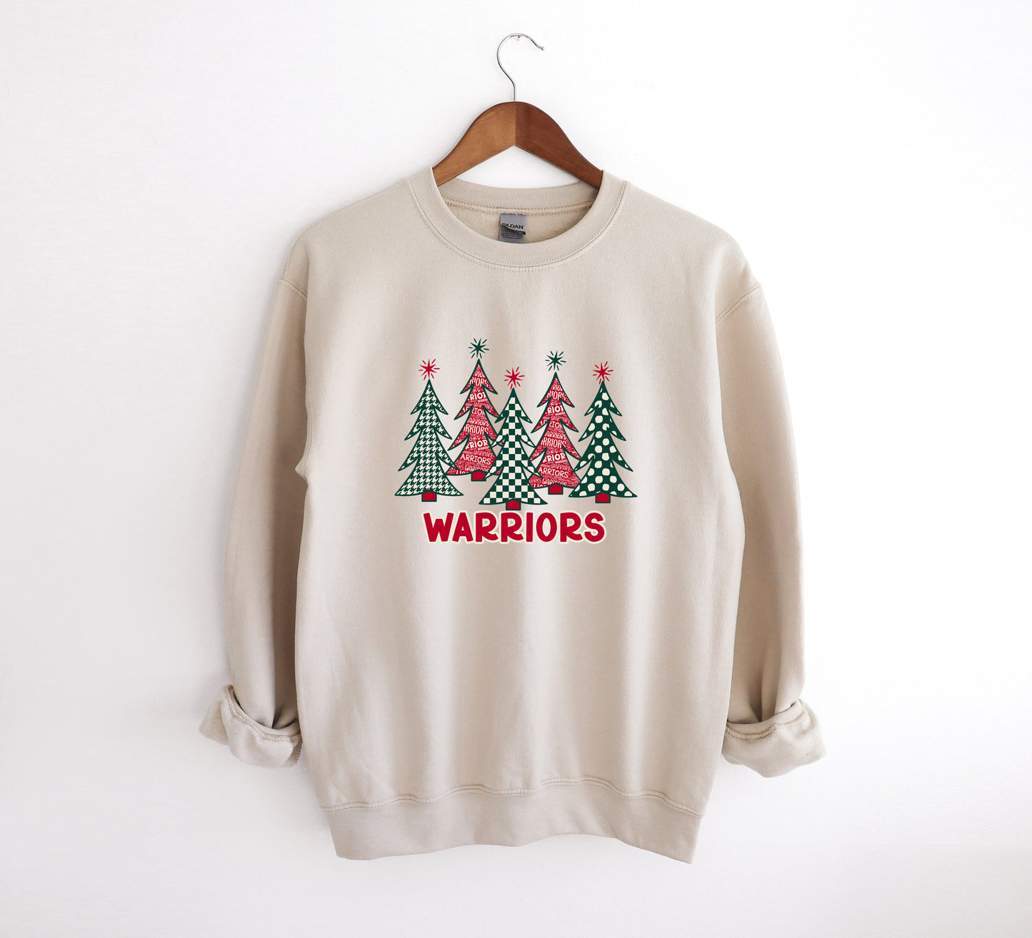 Warriors Christmas Trees - Adult Crew Sweatshirt