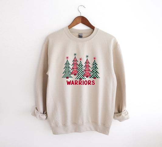 Warriors Christmas Trees - Adult Crew Sweatshirt