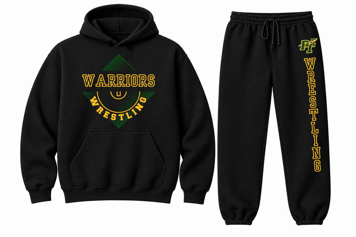 Warriors Wrestling Sweatsuit Set - Adult & Youth Hoodie Only