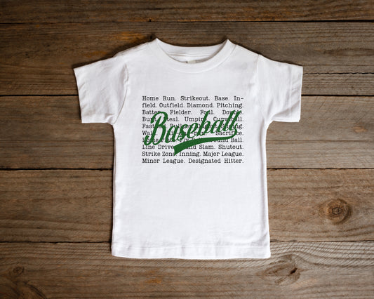 Baseball Words - Toddler T-Shirt