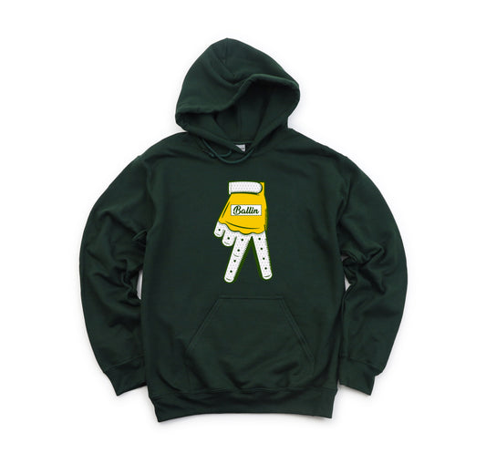Gold Batting Glove - Adult Hoodie