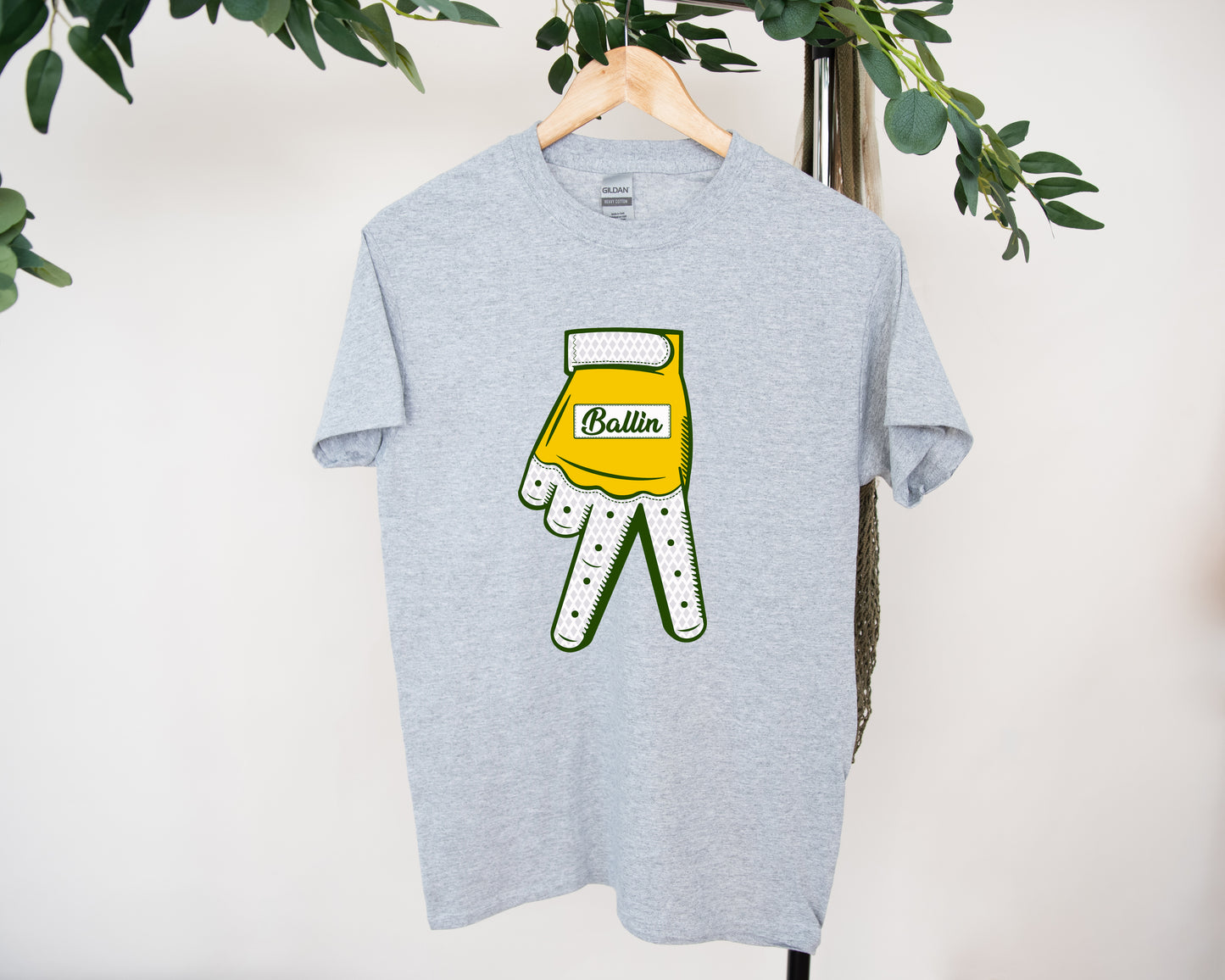 Gold Batting Glove - Adult Unisex T-Shirt