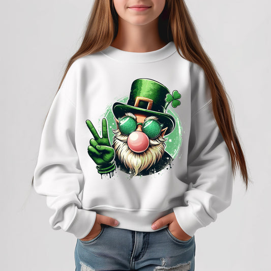 Bubble Gum Leprechaun - Youth Crew Sweatshirt