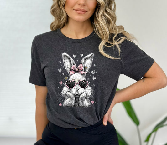 Bunny with Sunnies - Adult Unisex T-Shirt