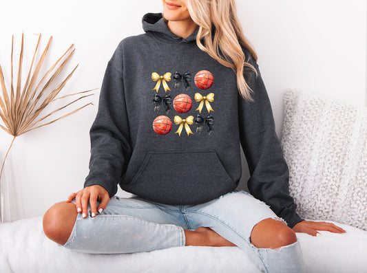 Coquette Basketball Bows - Adult Hoodie