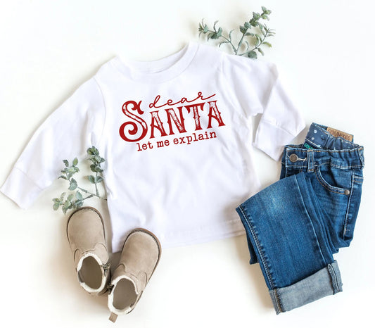 Dear Santa Let Me Explain - Youth Crew Sweatshirt