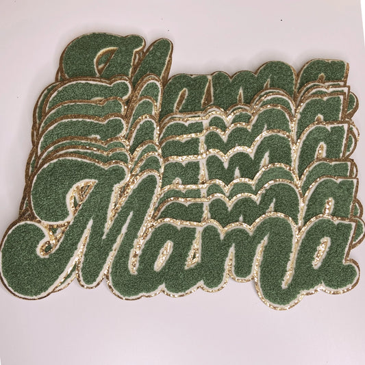 Military Green Chenille Patch