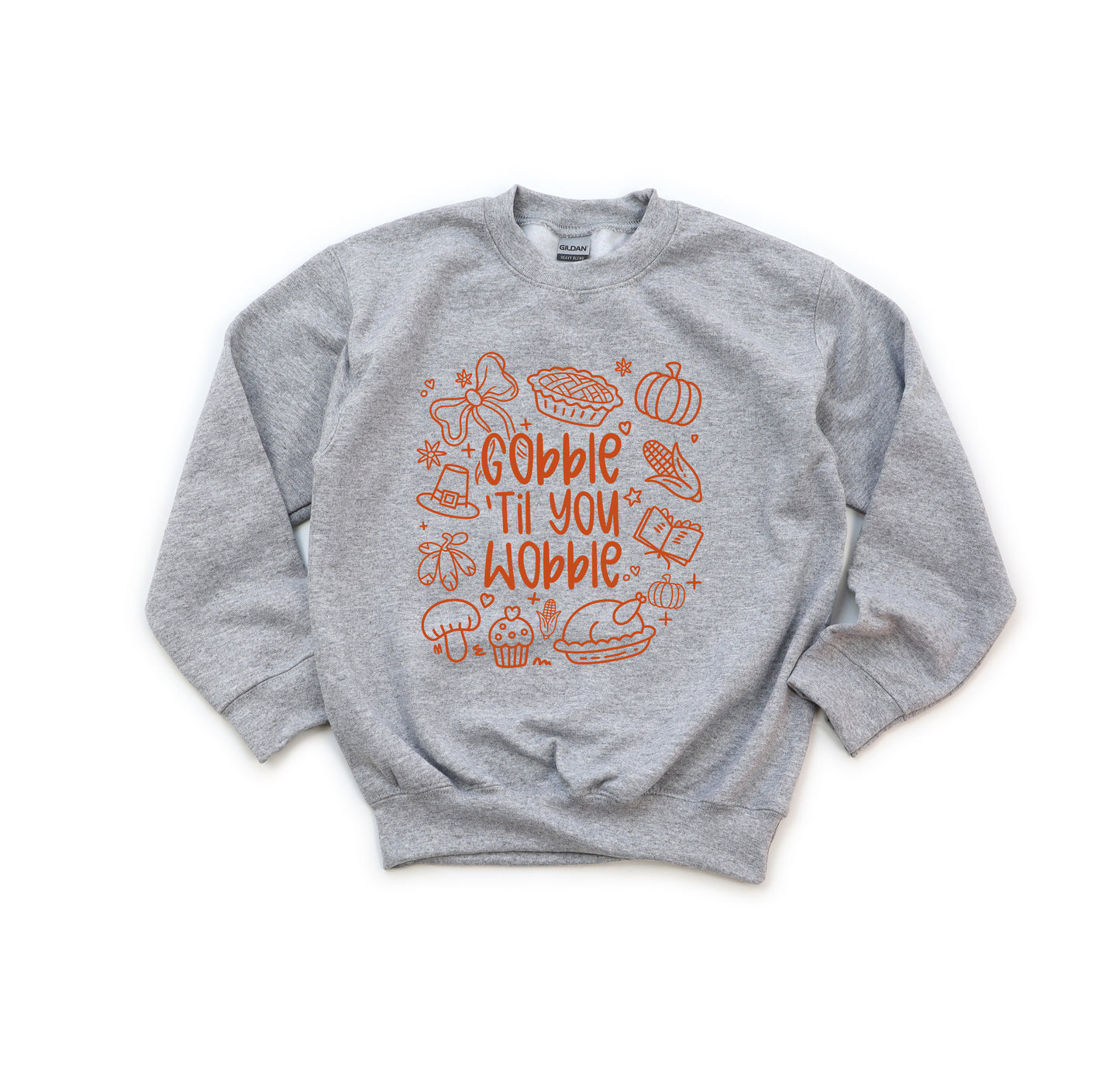 Gobble til you Wobble - Youth Crew Sweatshirt