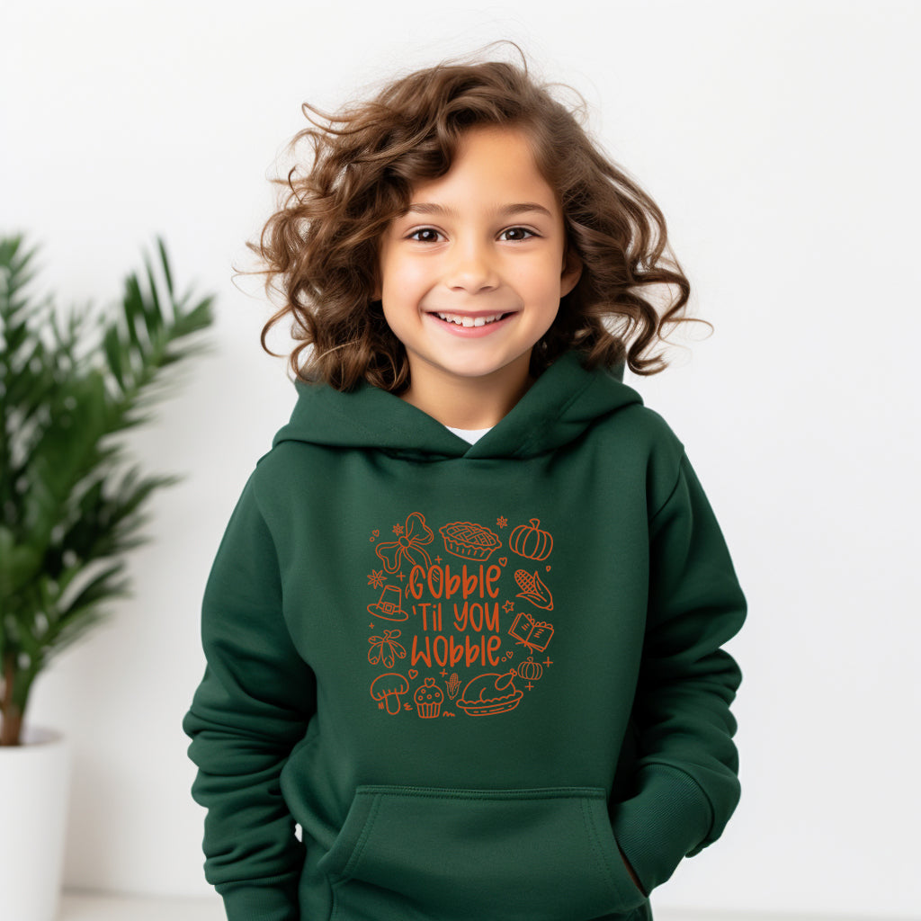 Gobble til you Wobble - Youth Hoodie