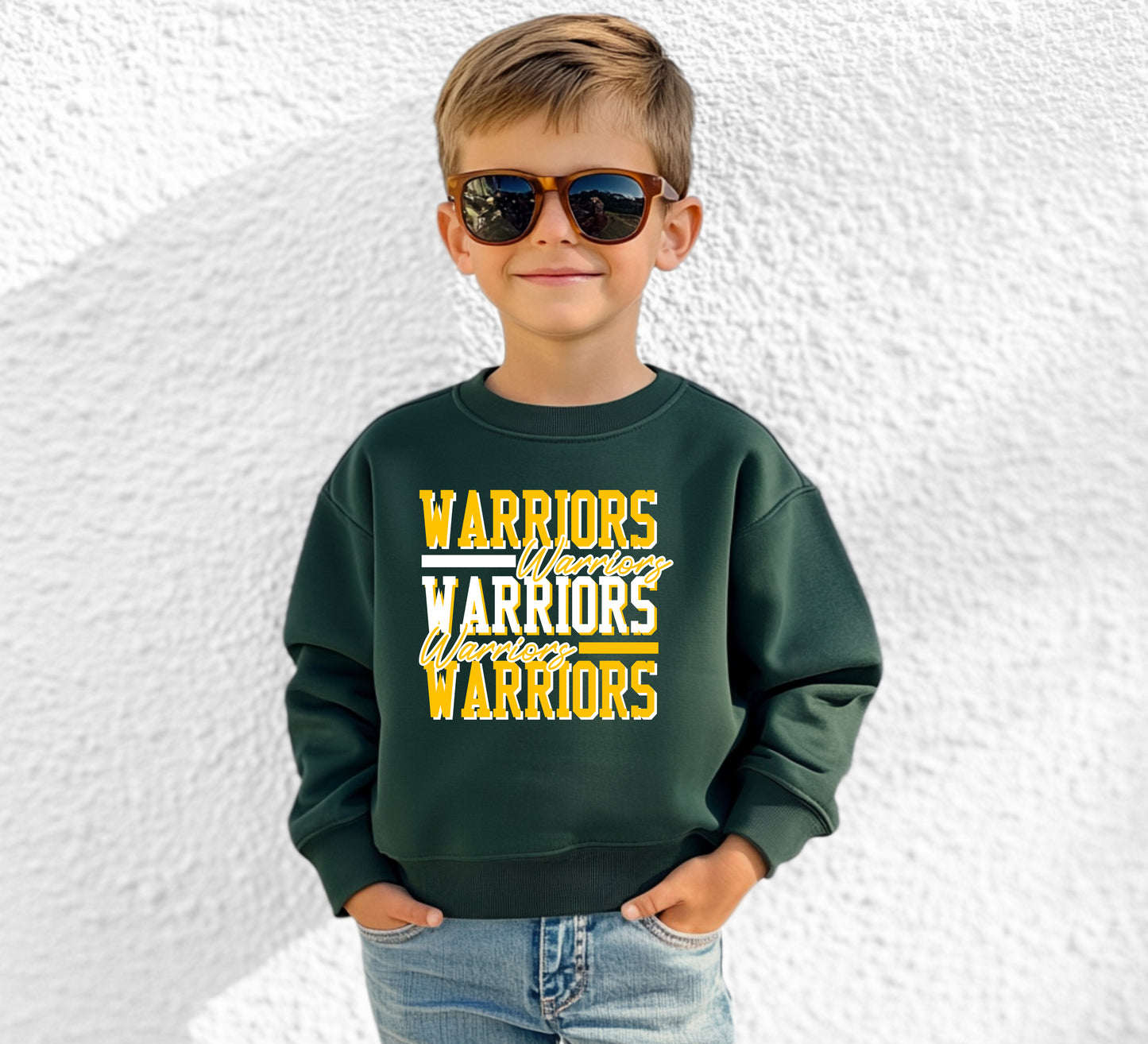 Warriors Warriors Warriors - Youth Crew Sweatshirt