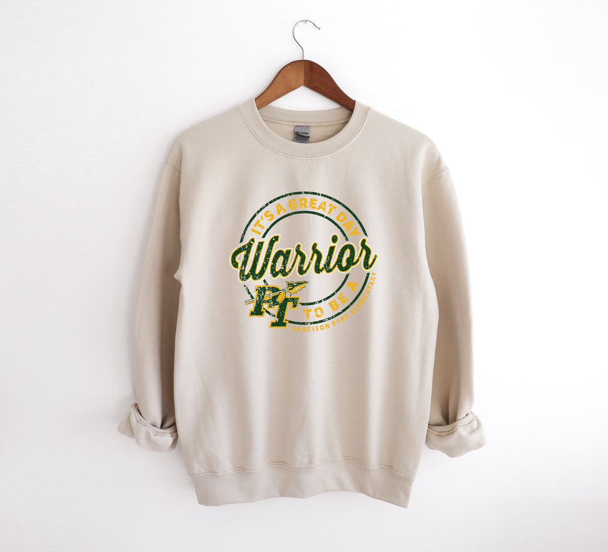 Great Day To Be A Warrior Harrison Park - Adult Crew Sweatshirt