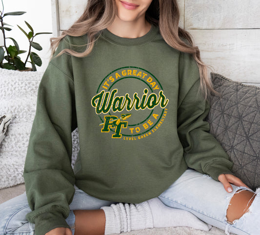 Great Day Level Green - Adult Crew Sweatshirt