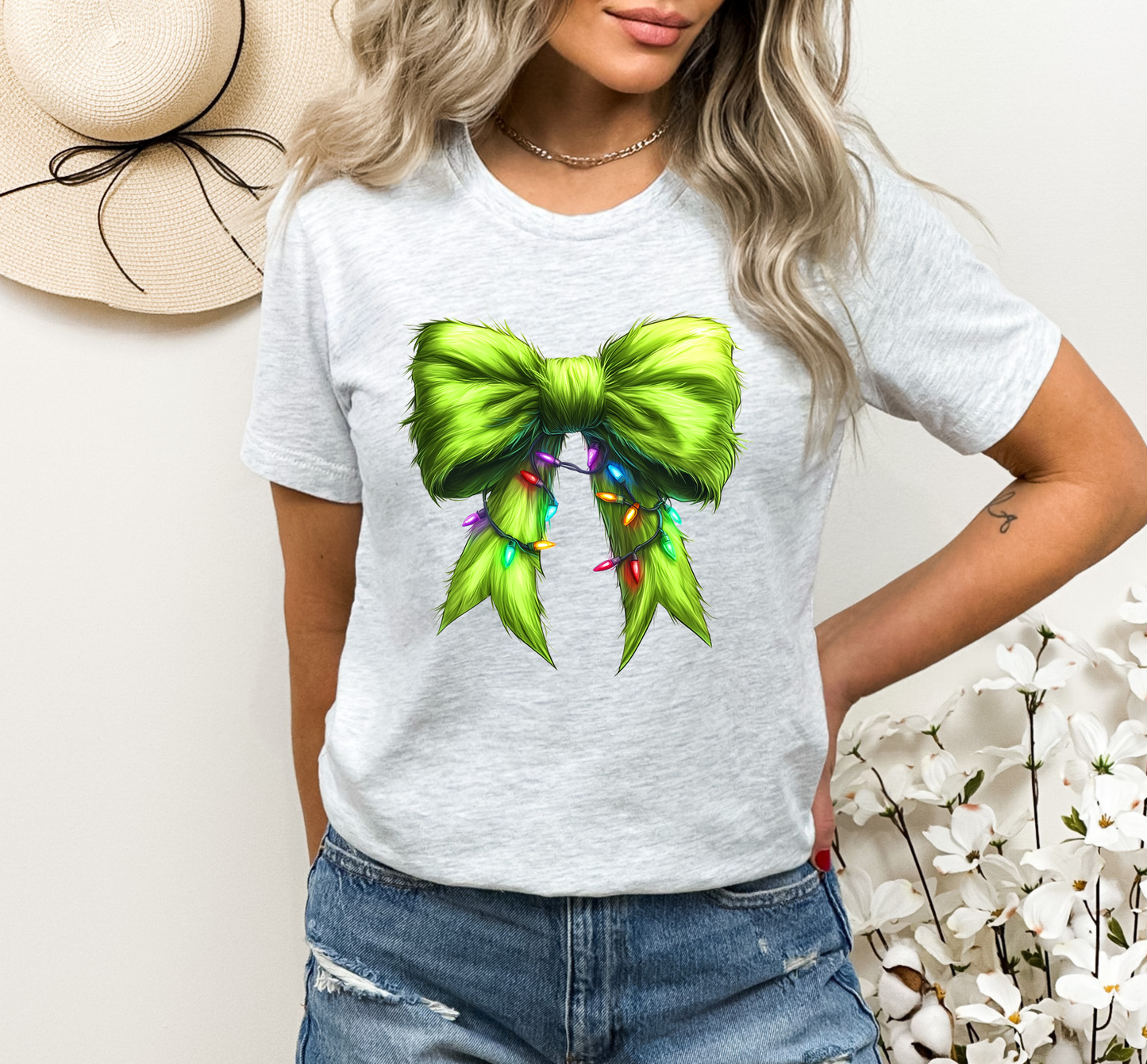 Green Monster Bow - Adult Unisex T-Shirt