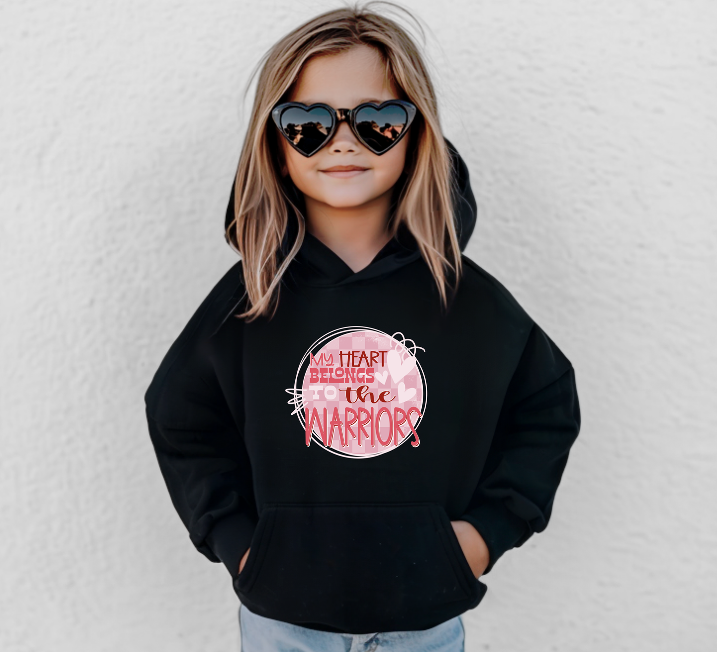 Heart Belongs To The Warriors - Youth Hoodie