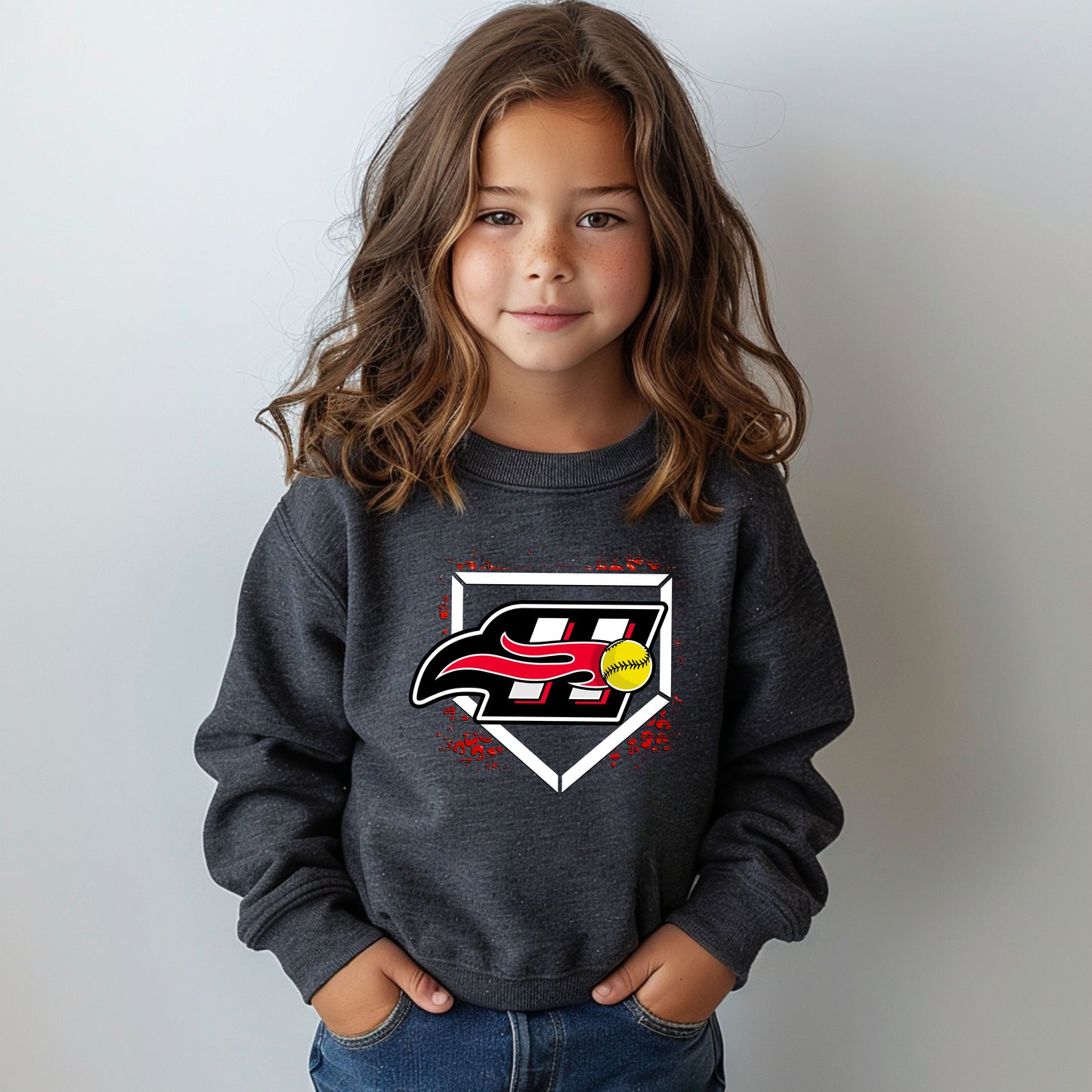 Heat Leopard Plate - Youth Crew Sweatshirt