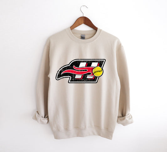 Heat Logo 1 Distressed - Adult Crew Sweatshirt