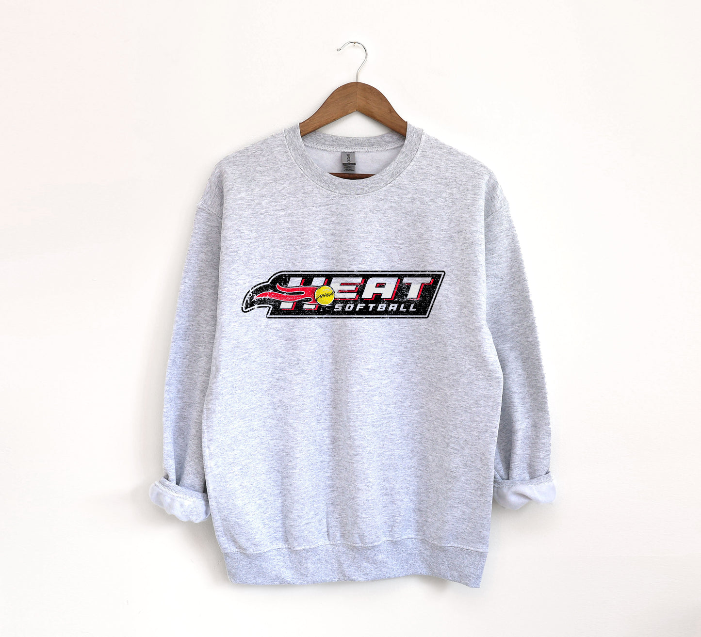 Heat Logo 2 Distressed - Adult Crew Sweatshirt