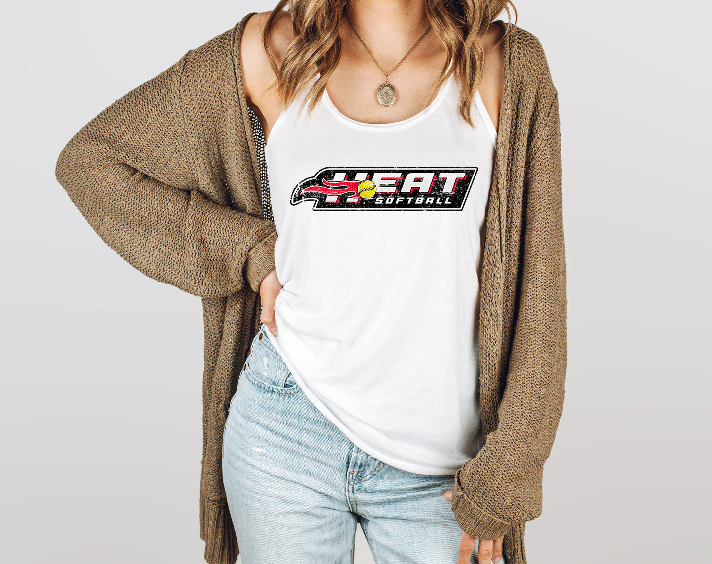 Heat Logo 2 Distressed - Flowy Tank