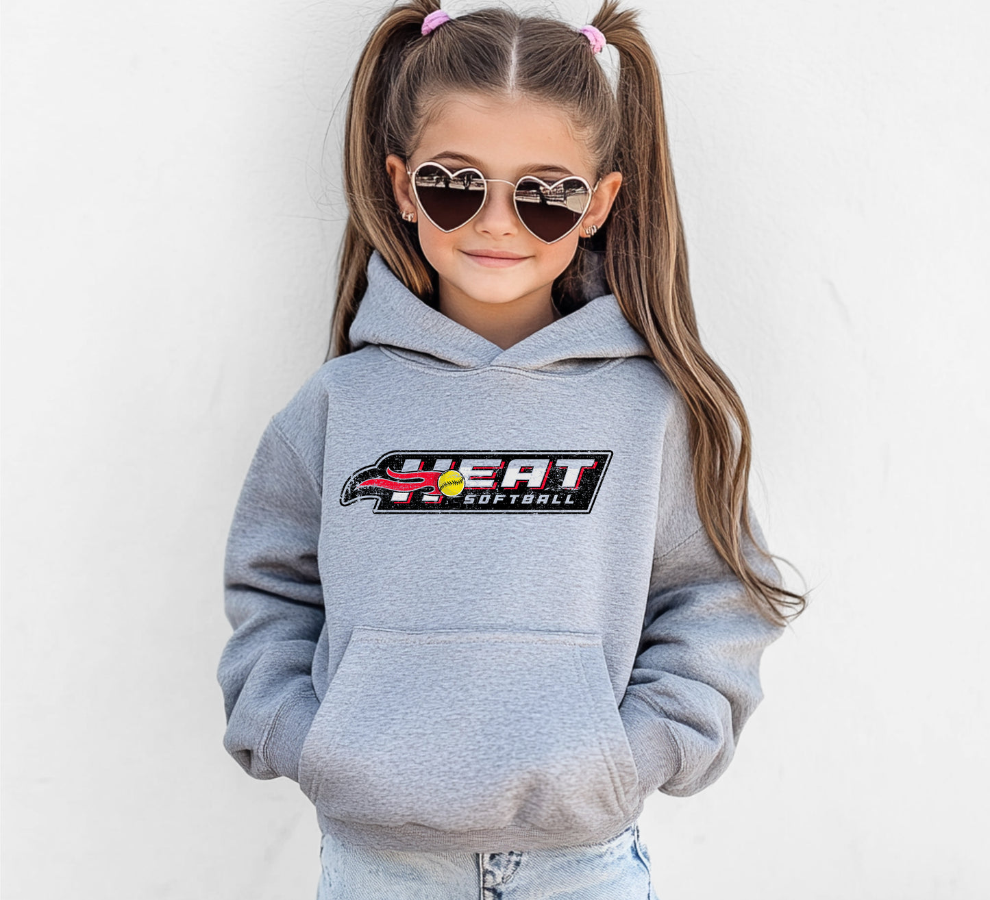 Heat Logo 2 Distressed - Youth Hoodie