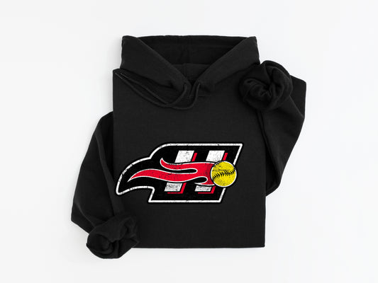 Heat Logo 1 Distressed - Adult Hoodie