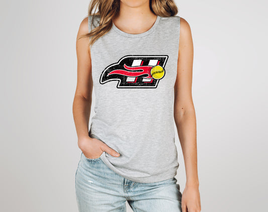 Heat Logo 1 Distressed - Muscle Tank