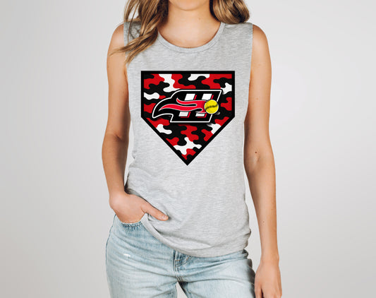 Heat Softball Camo Plate - Muscle Tank